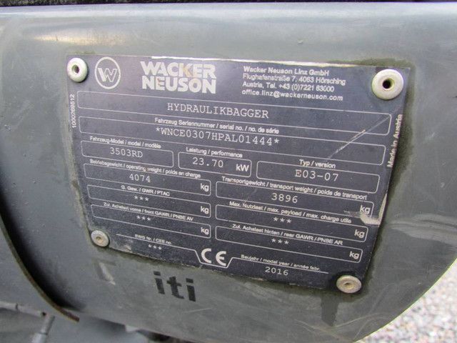 2016 Wacker Neuson 3503 RD Ed. B2.0 - Image 13
