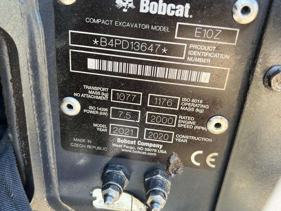 2021 Bobcat E10Z Excavator - Image 13